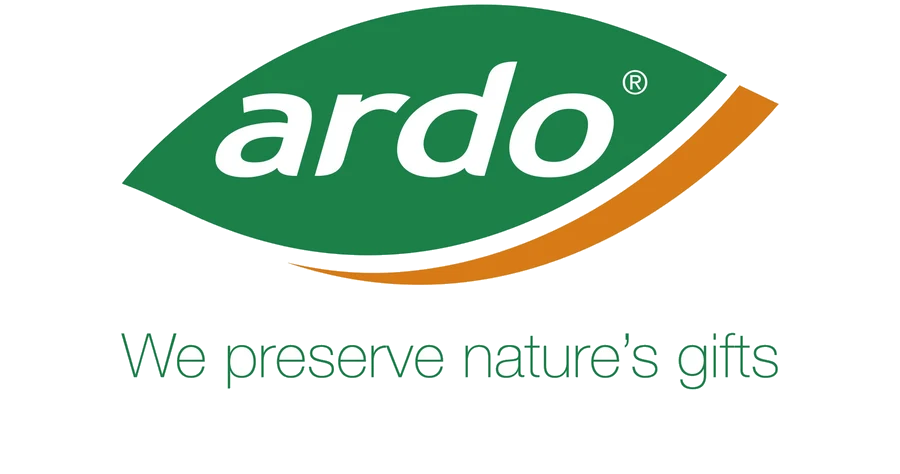 Logotip Ardo amb el lema We preserve nature's gifts